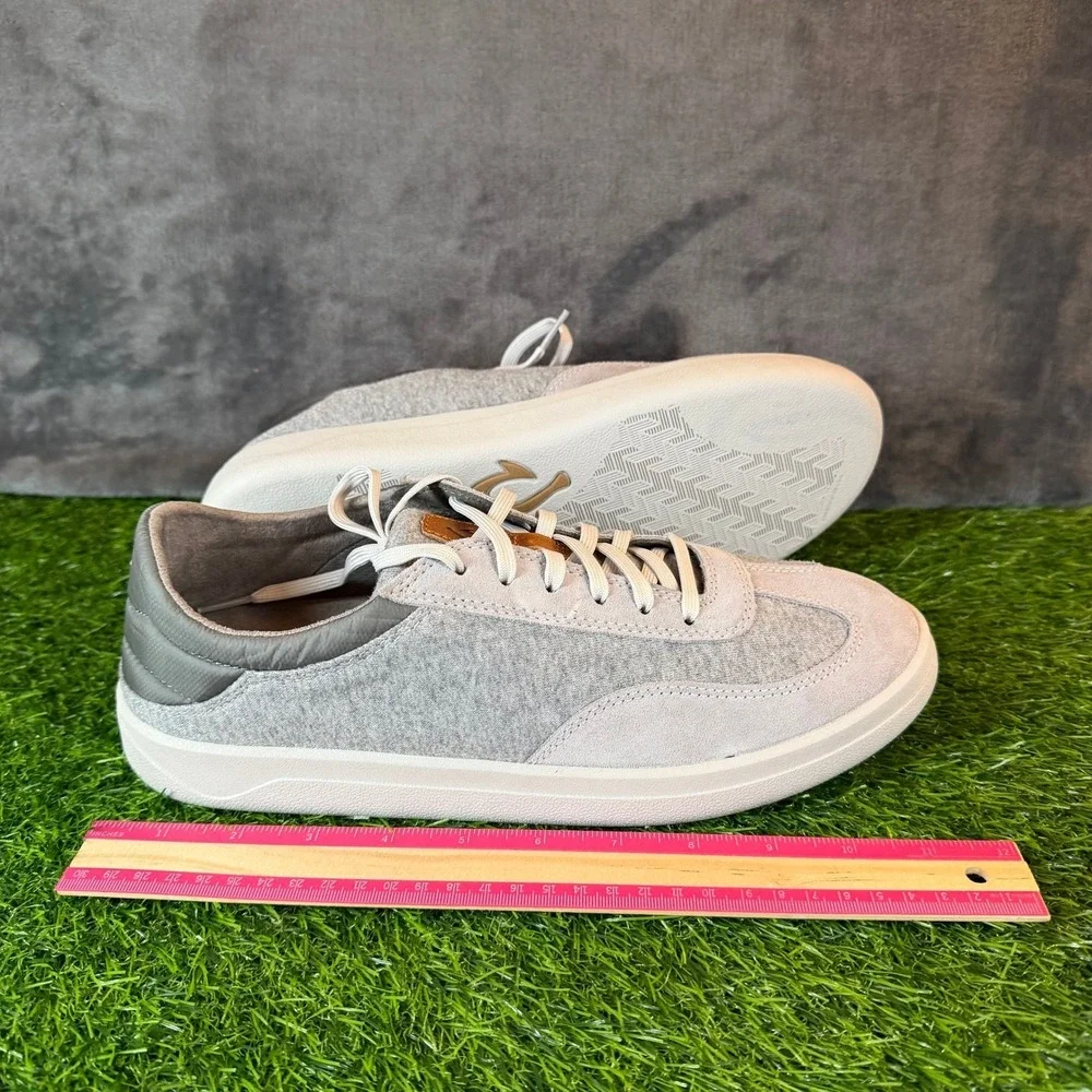 OluKai Puliki Sneaker Mens Size 10 Poi Charcoal Casual Comfort Shoes NWT